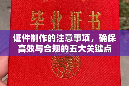 科右前旗证件制作的注意事项，确保高效与合规的五大关键点