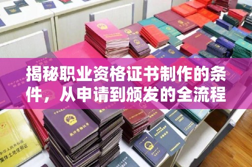 科右前旗揭秘职业资格证书制作的条件，从申请到颁发的全流程解析