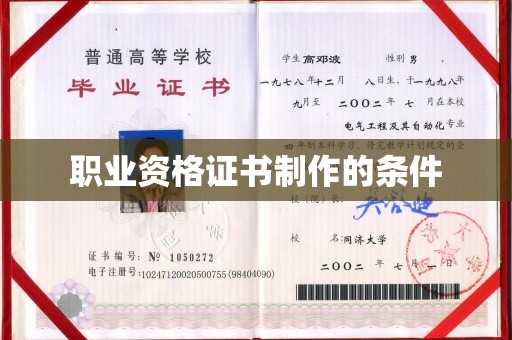 科右前旗职业资格证书制作的条件