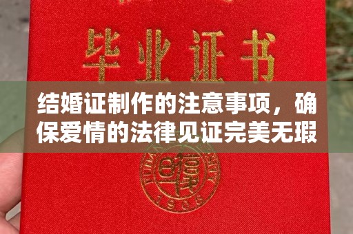 科右前旗结婚证制作的注意事项，确保爱情的法律见证完美无瑕
